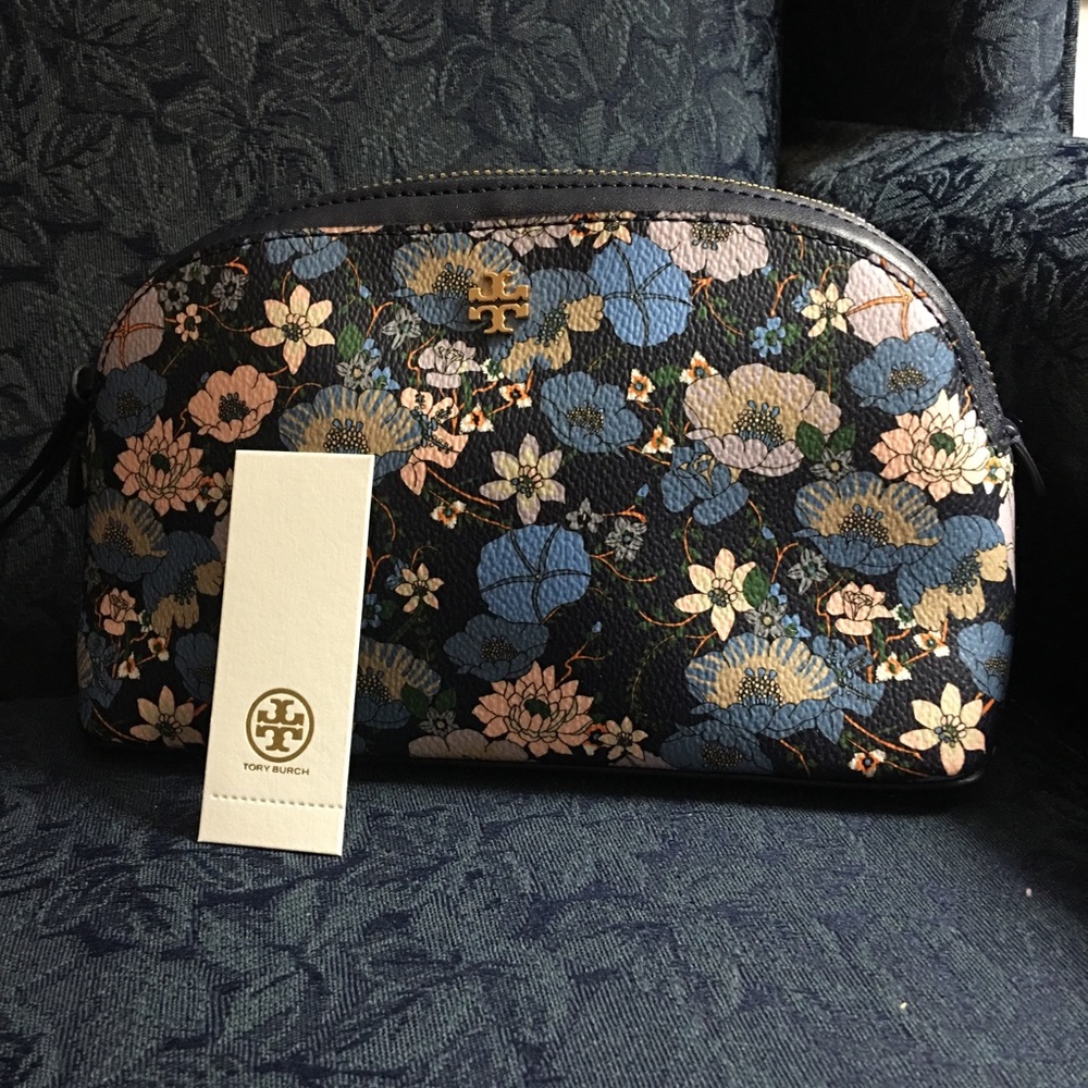 Tory Burch Kerrington Cosmetic Case Blue